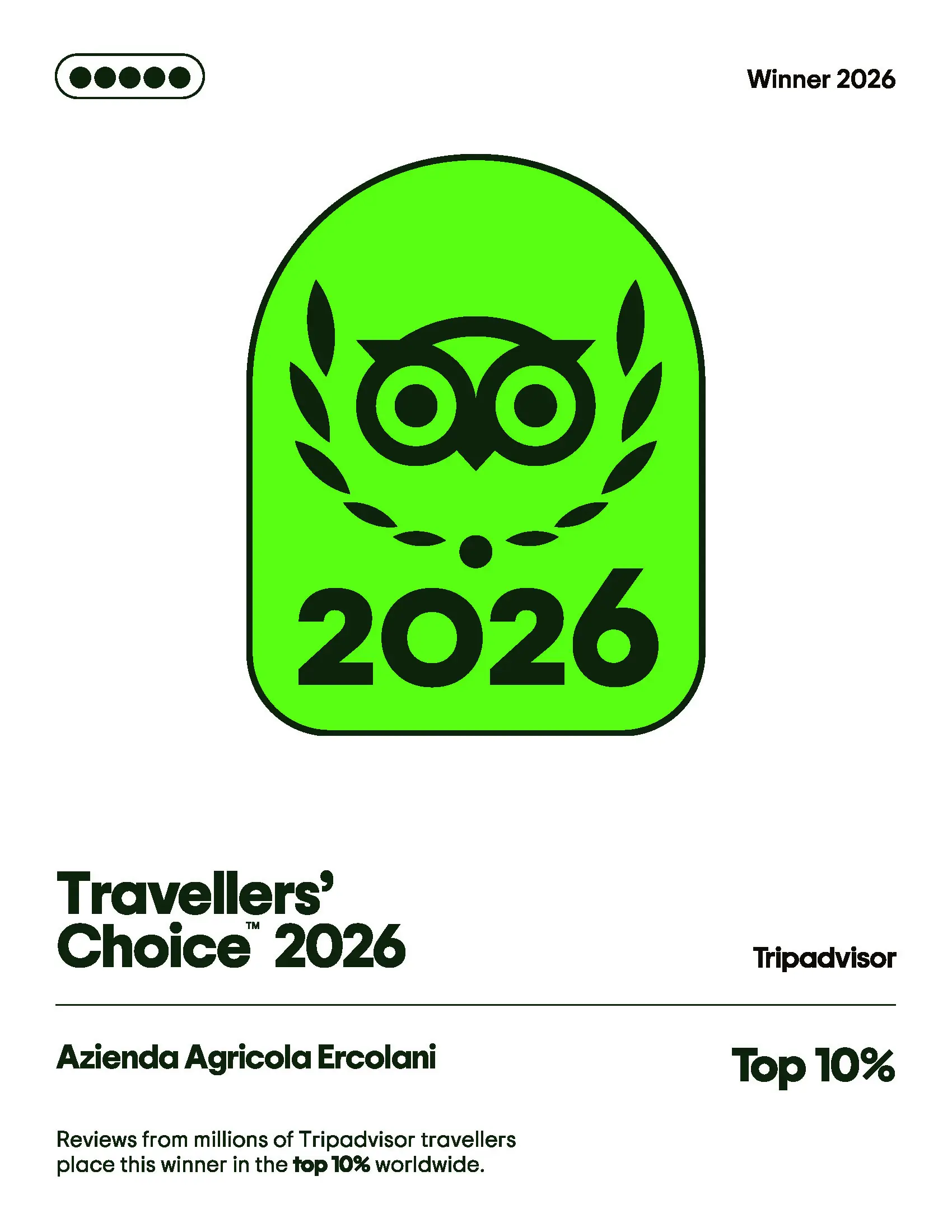 Recensioni Tripadvisor Azienda Agricola Ercolani